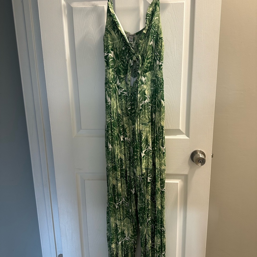 Justify Tropical Green Jumpsuit